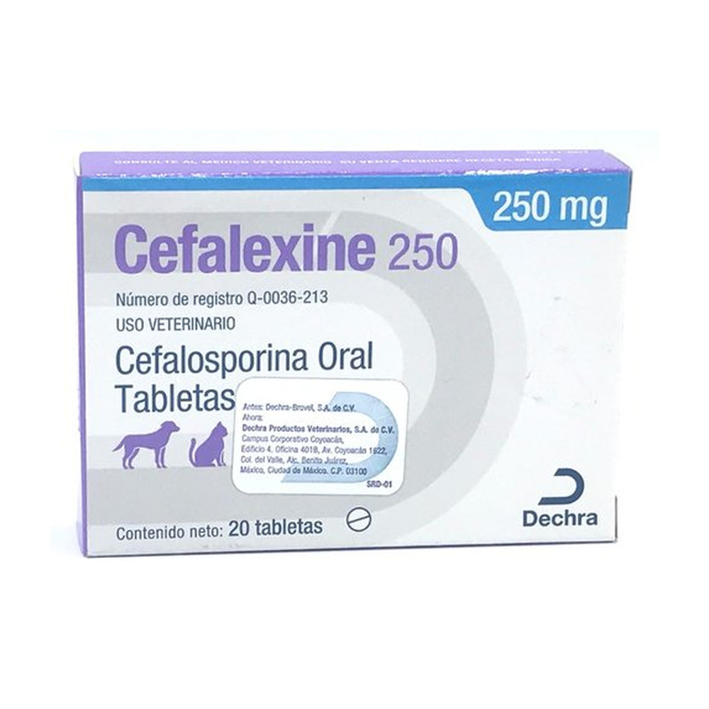 Cefalexine 250 mg 20 tabs. DECHRA BROVEL
