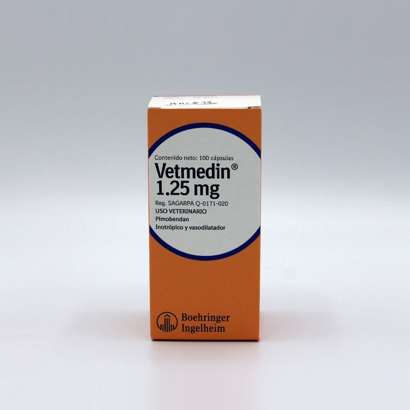 Vetmedin 1.25 mg 100 cápsulas. BOEHRINGER