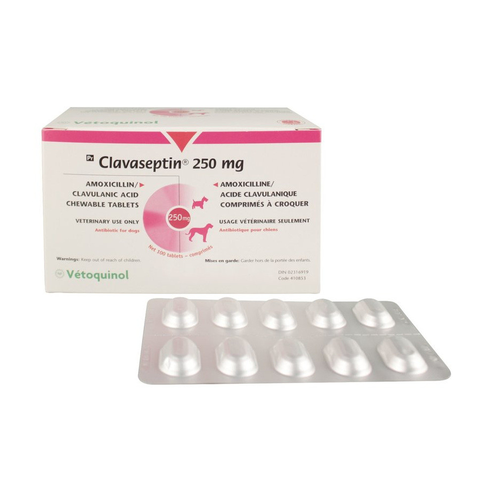 Clavaseptin 250 mg 100 tabs. VETOQUINOL