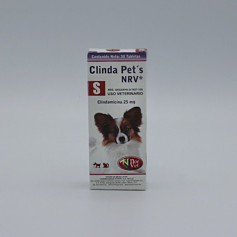 Clinda Pet’s S 25 mg. 30 tabs. NORVET