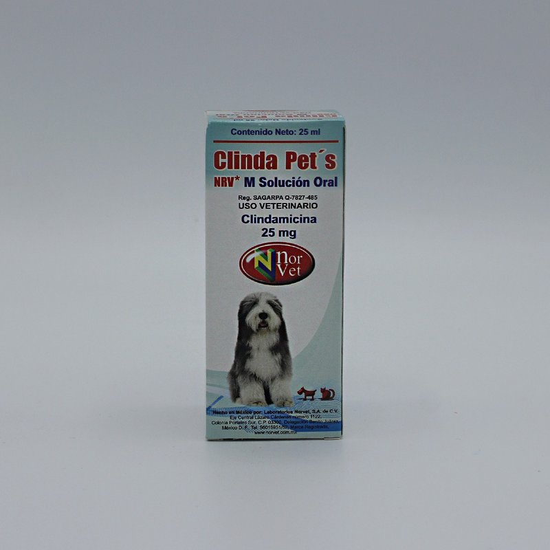 Clinda Pet’s 25 mg Suspensión Oral 25 ml. NORVET