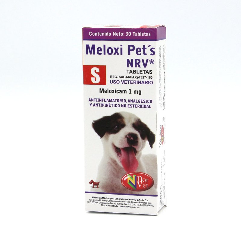 Meloxi Pet’s S 1 mg. 30 tabs. NORVET