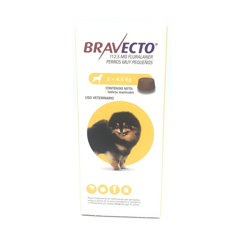 Bravecto 112.5 mg 2-4.5 kg. MSD