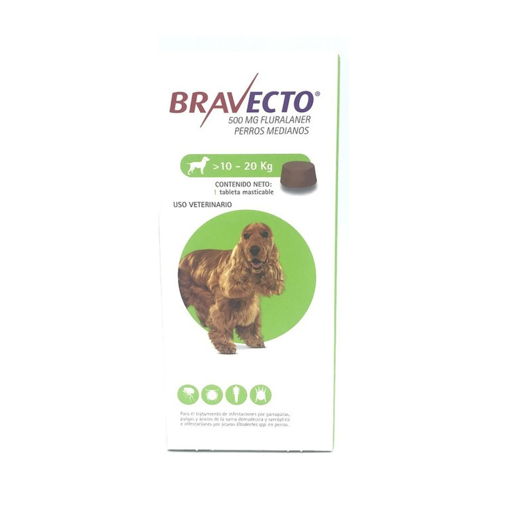 Bravecto 500 mg 10-20 kg. MSD