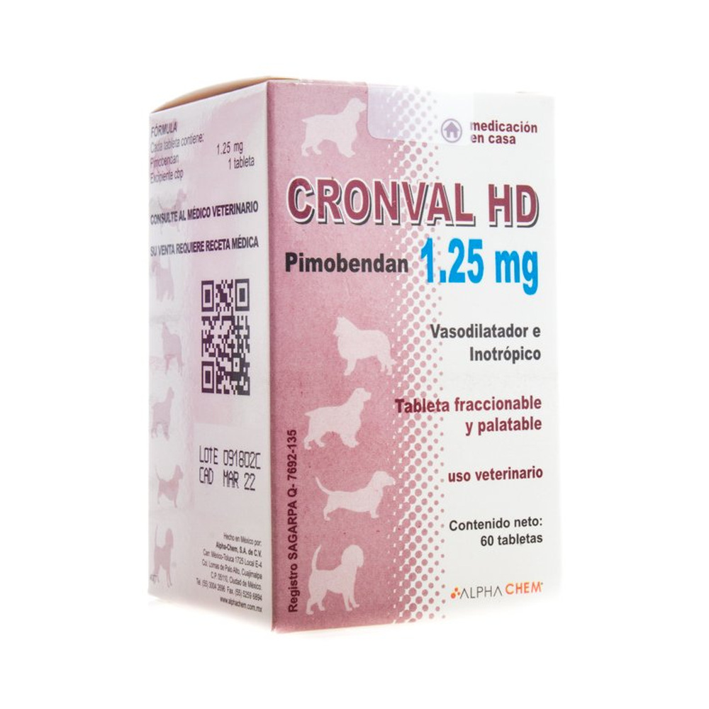 Cronval HD 1.25 mg 60 tabletas ALPHACHEM