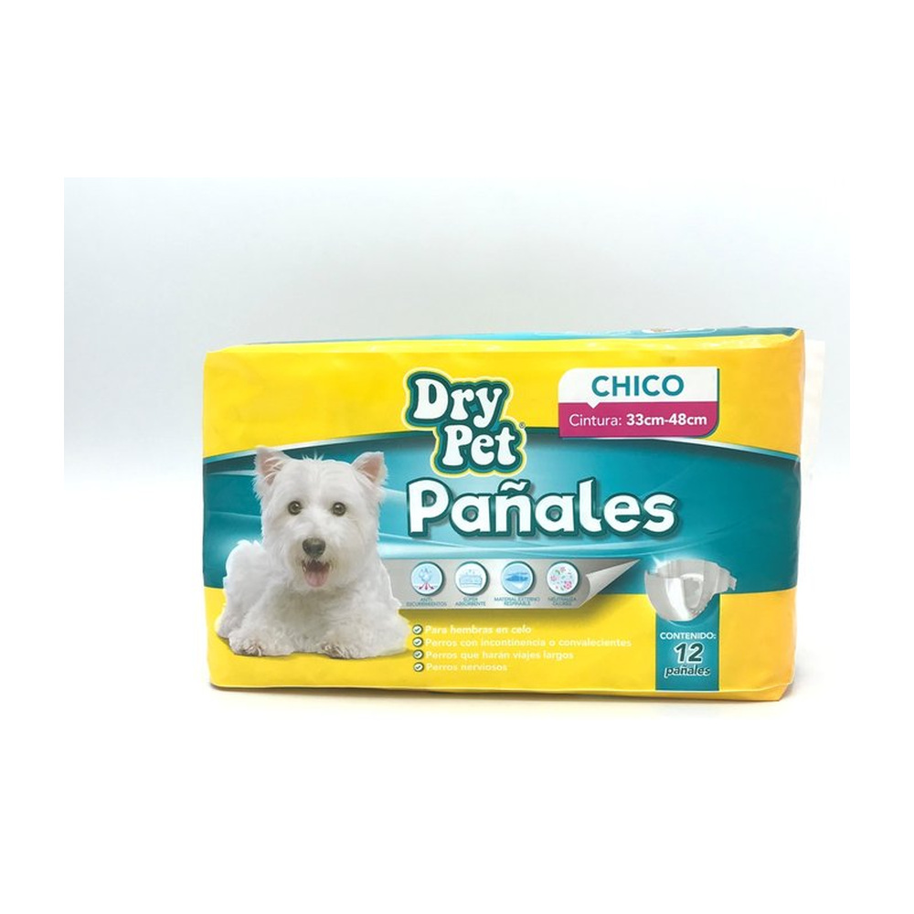 Dry Pet Pañales Desechables Talla Chica 12 piezas FANCY PETS