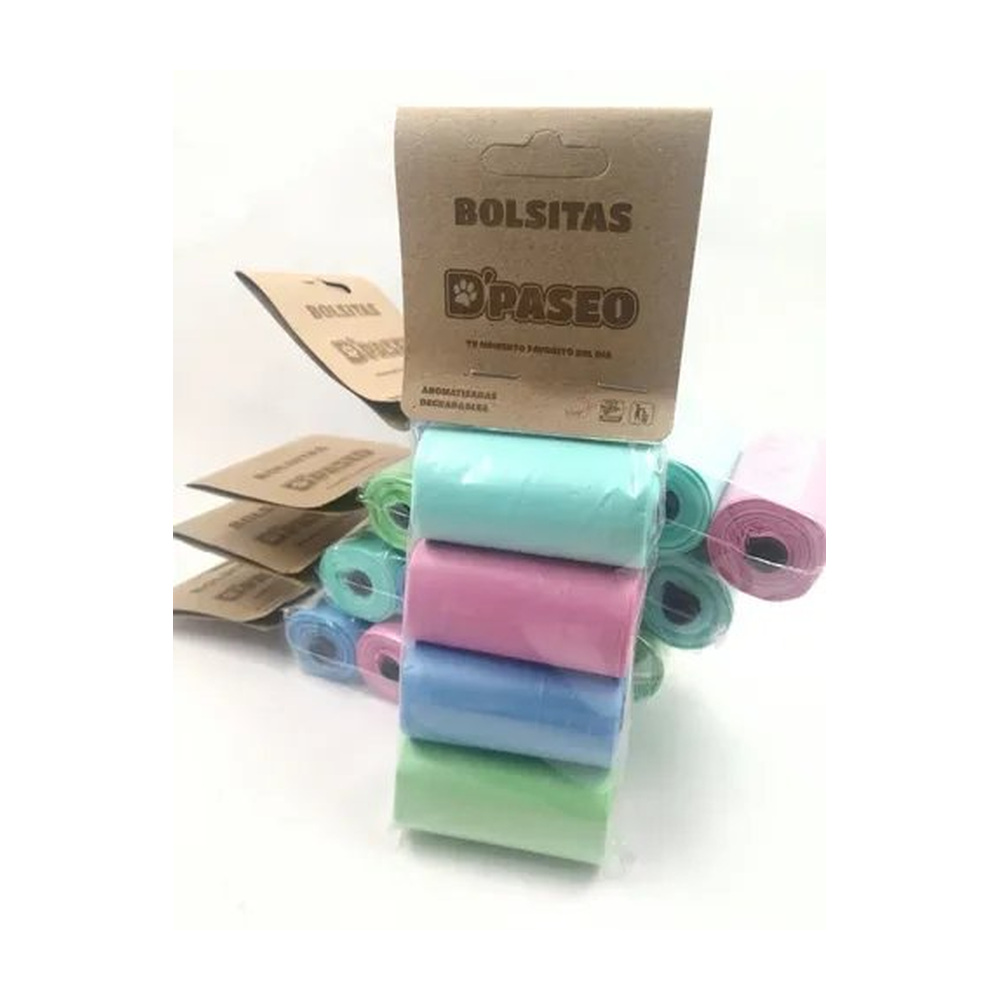 Bolsa D' Paseo. 4 Rollos con 15 Bolsas c/u D'PASEO