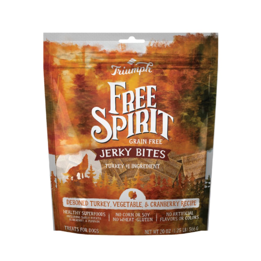 Premios Jerky Bites Pavo Frutos 566 gr FREE SPIRIT — vista frontal