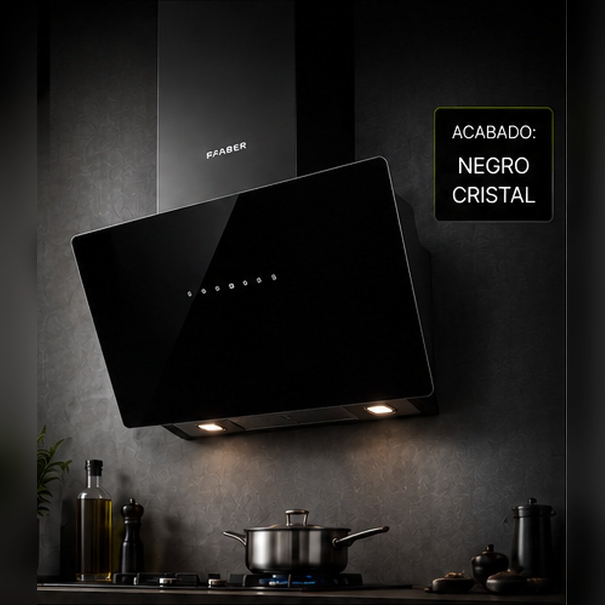 FABER Veil A90 — Negro cristal — vista principal
