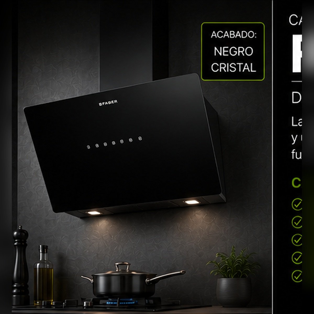 FABER Tweet EV8 F80 — Negro cristal — vista principal