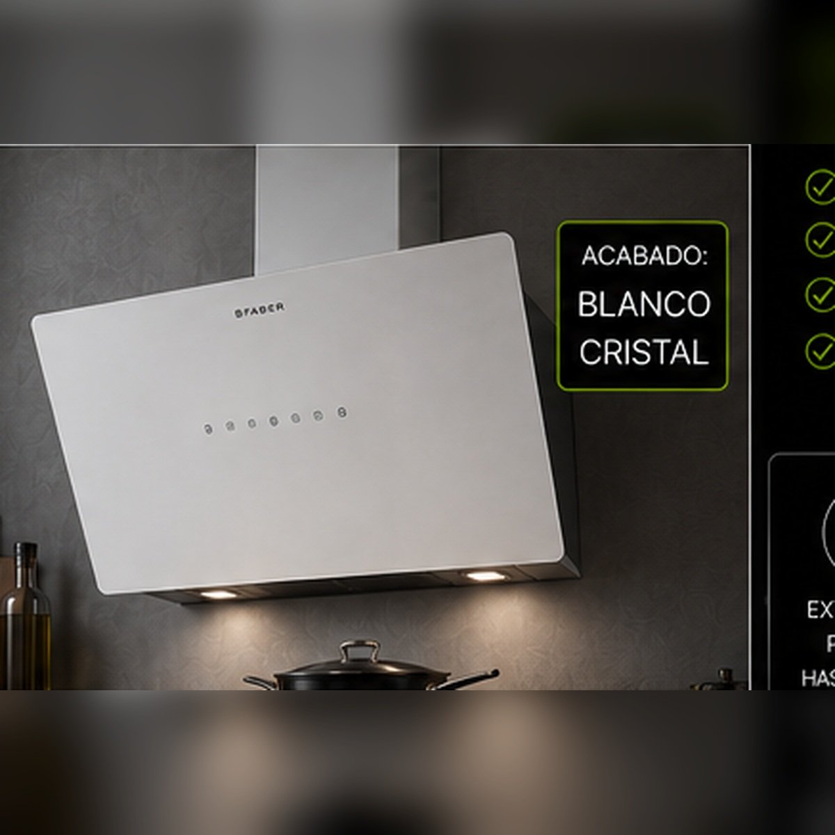 FABER Tweet EV8 F80 — Blanco cristal — vista principal