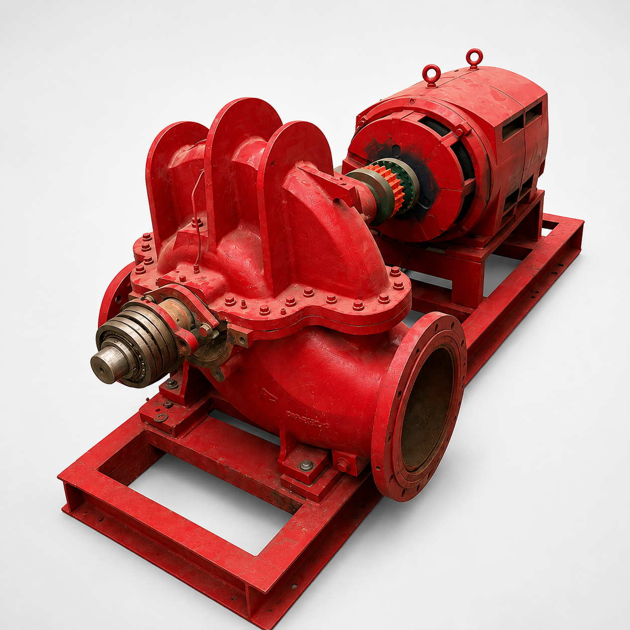 Sistema contra incendio A-C Fire Pump 393H 1,000 GPM — bomba, motor 400 HP y controlador UL/FM