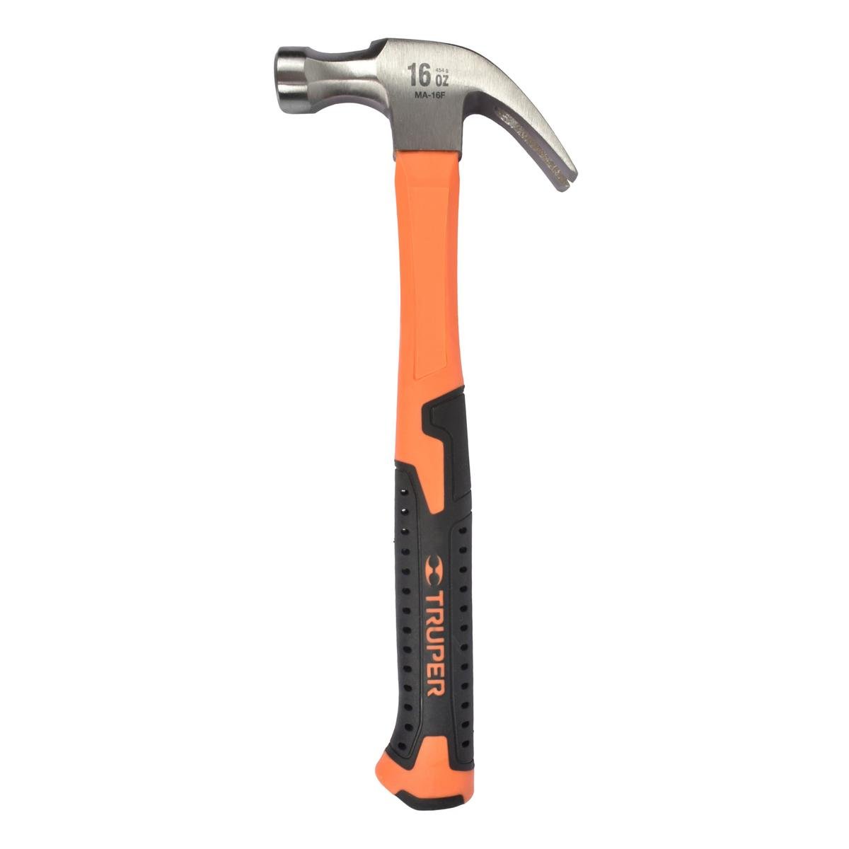 Martillo de uña curva 16 oz mango fibra de vidrio — TRUPER, foto oficial del fabricante