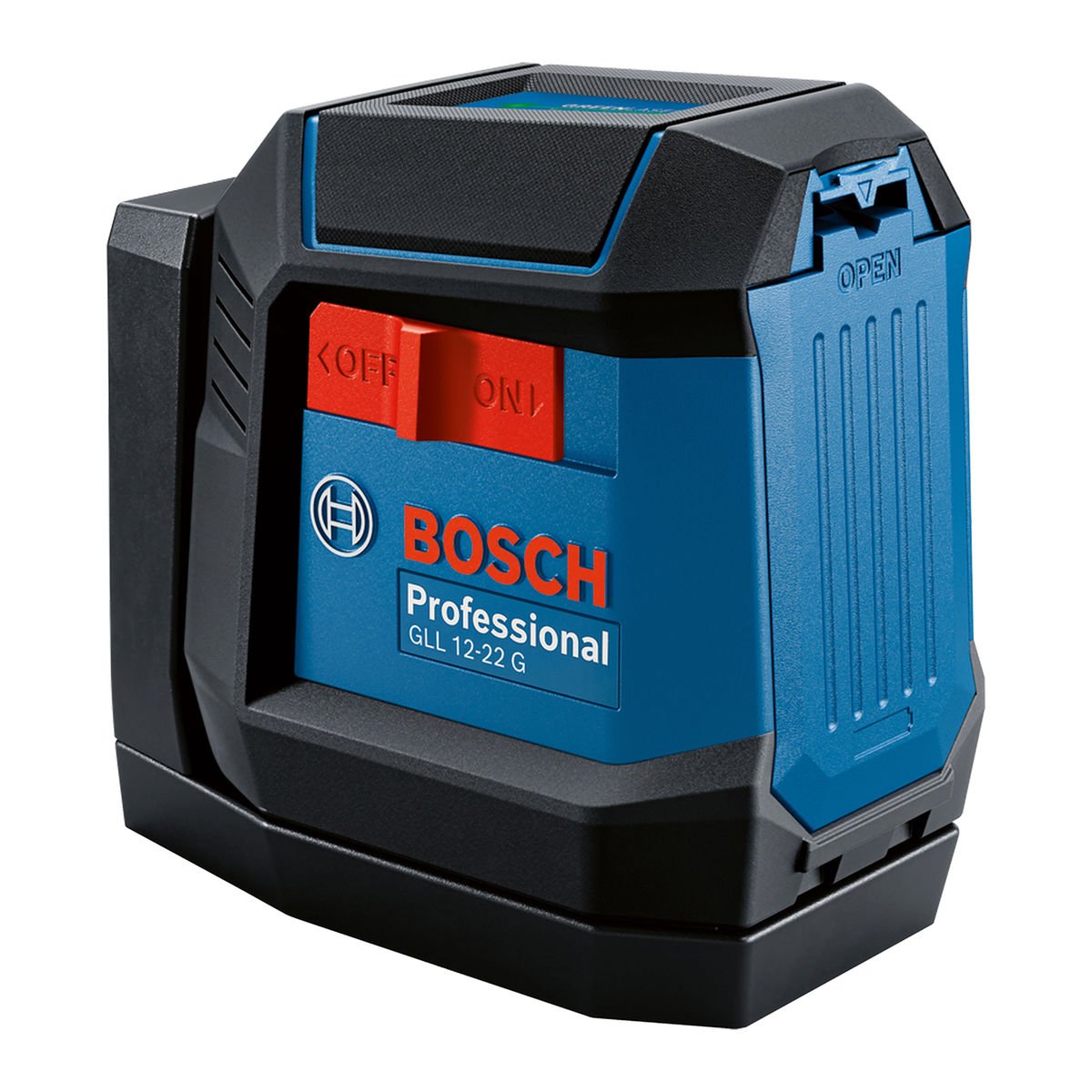Nivel láser verde 12 metros, líneas horizontales y verticales con soporte — BOSCH, foto oficial del fabricante