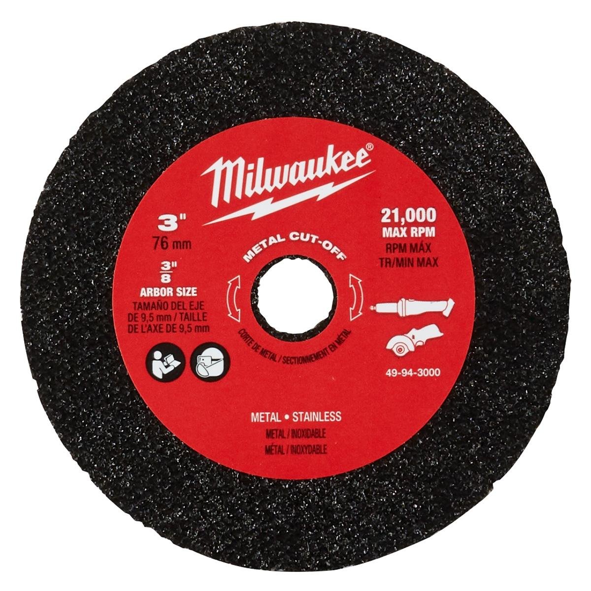 Disco de corte para metal 3", 3 piezas — MILWAUKEE, foto oficial del fabricante