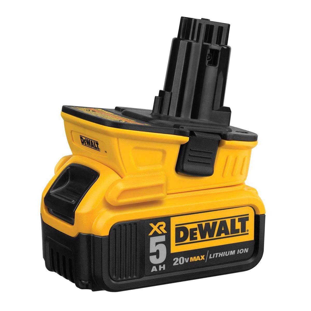 Adaptador de baterías de 20V a 18V — DEWALT, foto oficial del fabricante